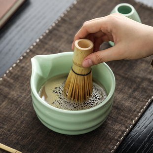 传统抹茶器具套装仿宋代点茶碗工具打抹搅拌茶筅立茶道自制抹茶刷