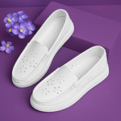 防滑透气工作专用小白鞋 白色软底不累脚医护美容鞋 女夏凉鞋 护士鞋