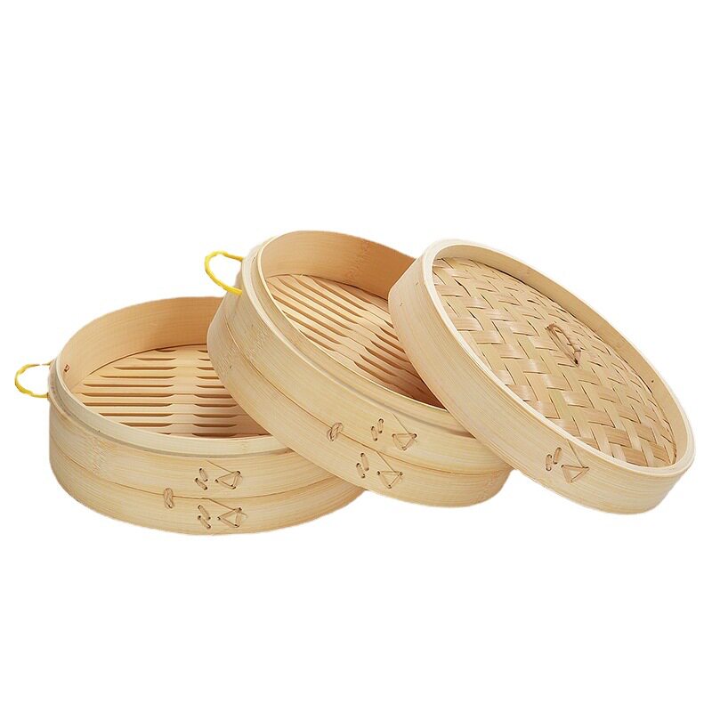 手工竹制楠竹10英寸商用家用竹蒸笼蒸饺小笼包馒头木蒸笼蒸屉