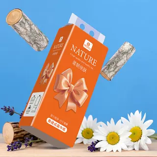 悬挂式抽纸原生木浆家用面巾纸厂家特惠抽纸面巾纸家用抽纸 - 实物图
