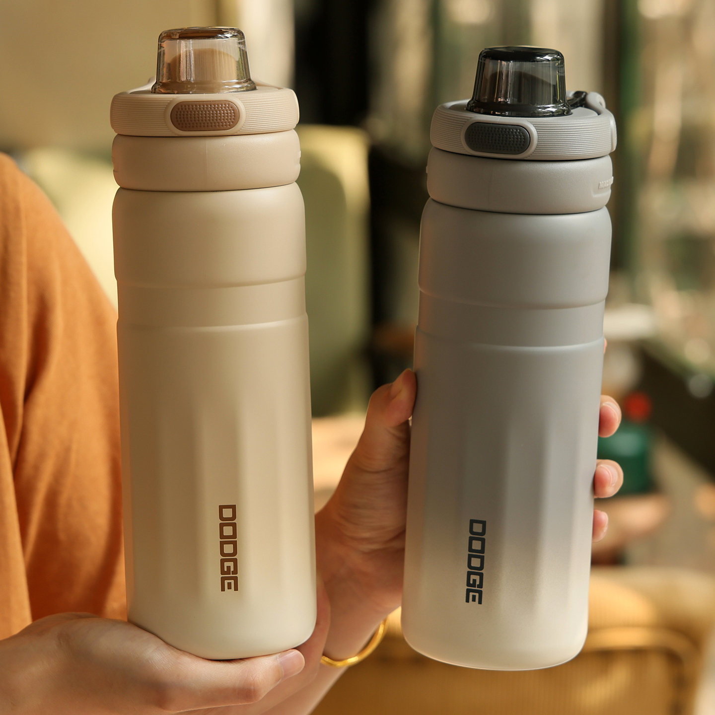 双饮保温杯高颜值简约学生不锈钢