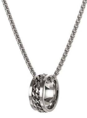 情侣ins冷淡风钛钢戒指项