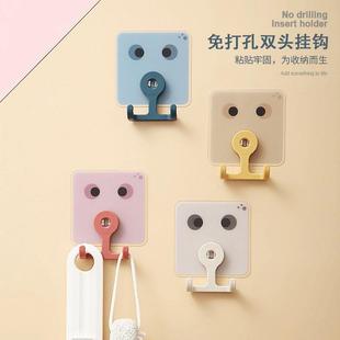 厨房浴室360度旋转挂钩D2 创意粘胶无痕挂钩免打孔双头挂钩