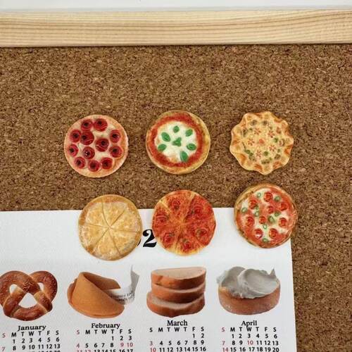 复古仿真披萨树脂配件 DIY 手作奶油胶壳素材迷你食物摆件洞洞鞋