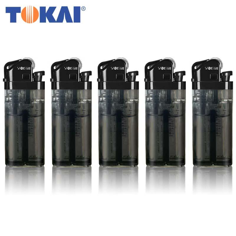 TOKAI日本正品東海一次性滑輪明火氣體打火機(jī)迷你黑色款小巧便攜