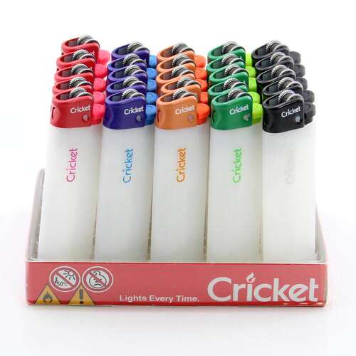 正品瑞典火柴Cricket草蜢一次性尼龙防爆打火机明火砂轮整盒装