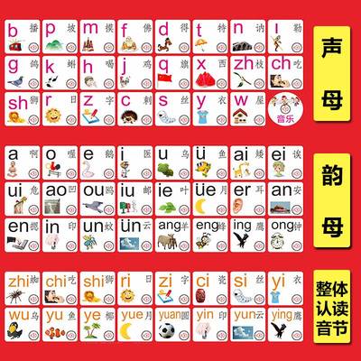 儿童拼音有声挂图汉语学习神器声母韵母卡片一年级拼读字母表墙j