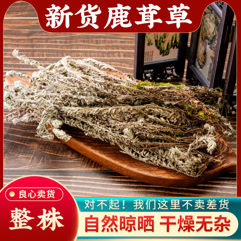 鹿茸草中药材500g六月霜千年艾霜白头翁白地蜈蚣白毛鹿茸草千重塔