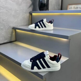 2026春季新款潮流皮面增高百搭低帮休闲德训鞋网红同款阿甘鞋男鞋