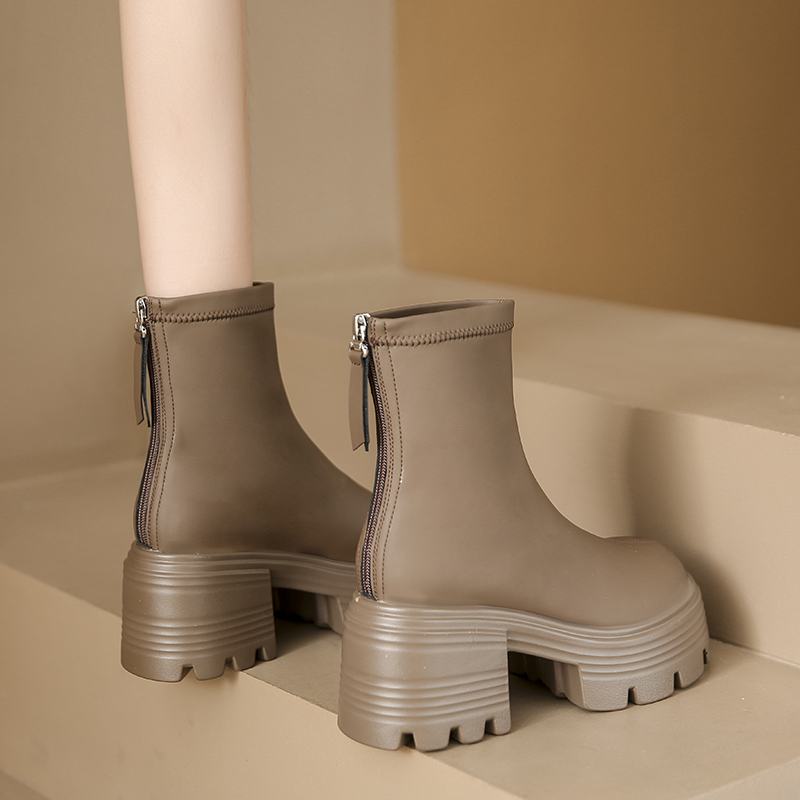 马丁靴小个子短靴增高显瘦