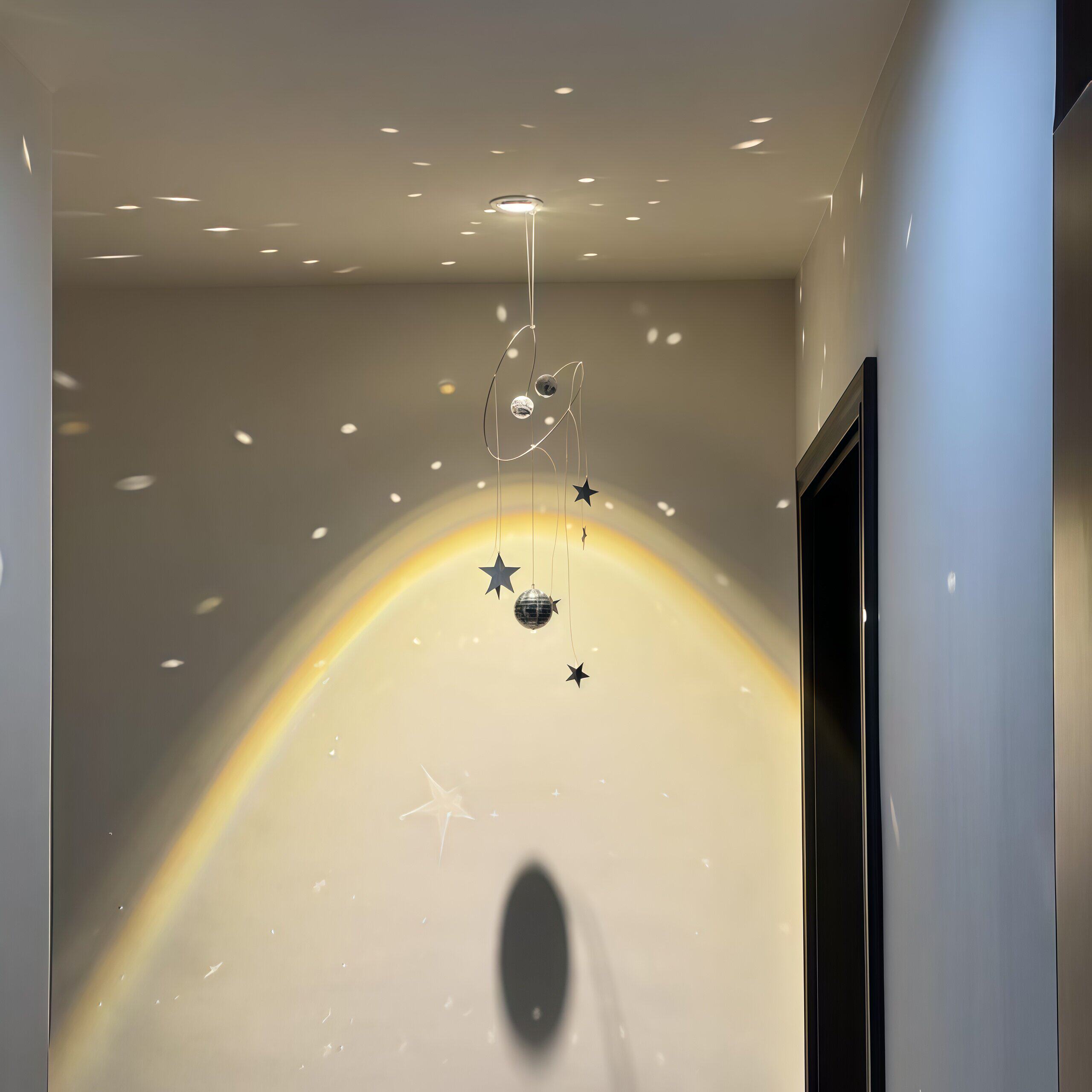 阳光捕手宇宙星空反光挂饰diy材料包礼物迪斯科风铃星球平衡吊饰