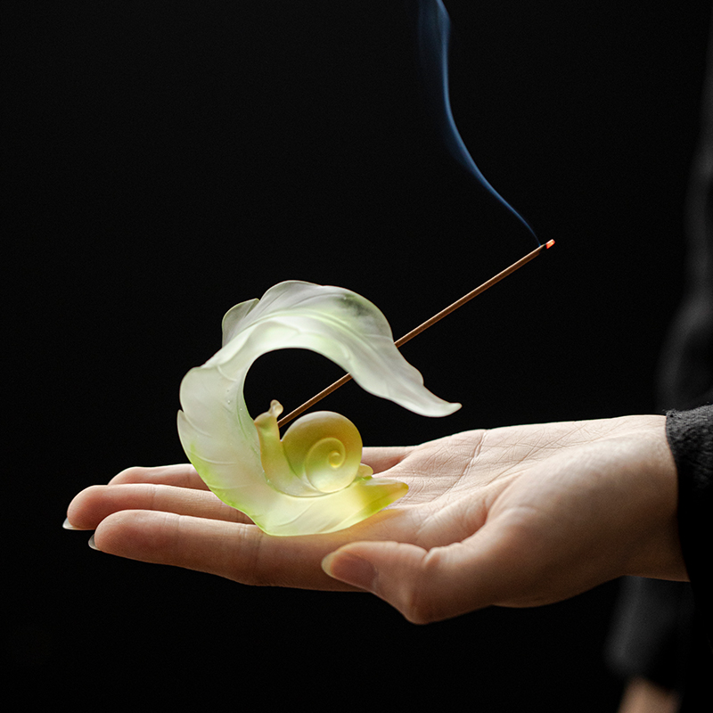 琉璃蜗牛禅意线 线香香插创意趣味茶宠客厅茶几卧室文房用禅意小