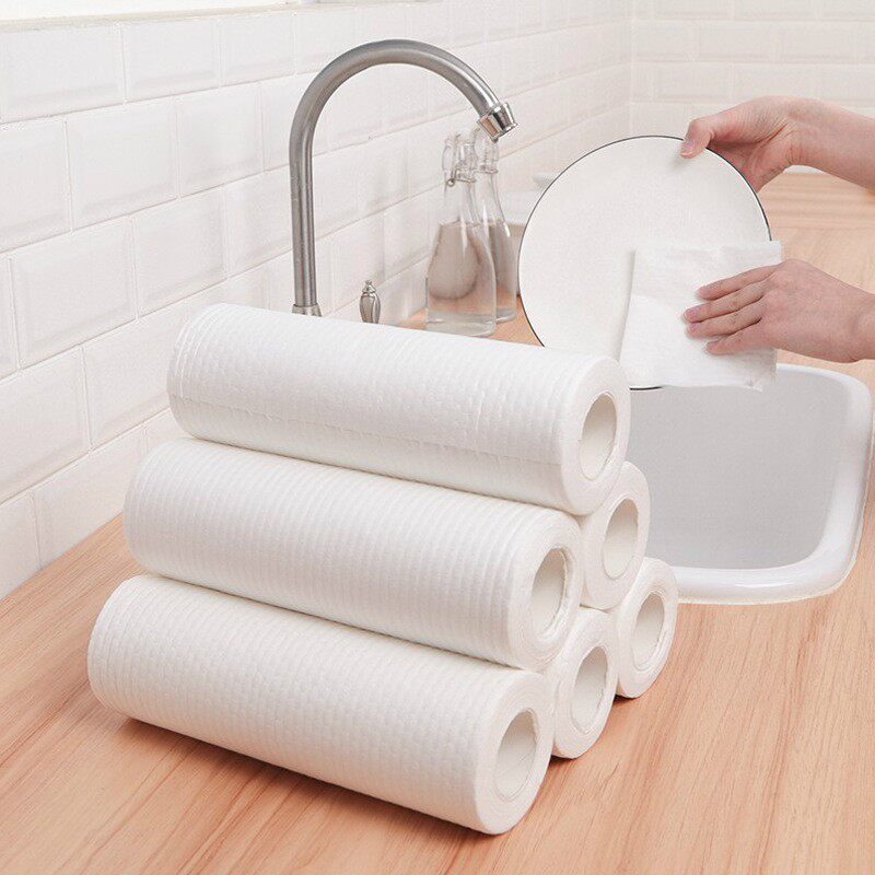 可爱可加厚一次性懒人抹布干湿两用擦手巾厨房清洁布家用无纺布纸