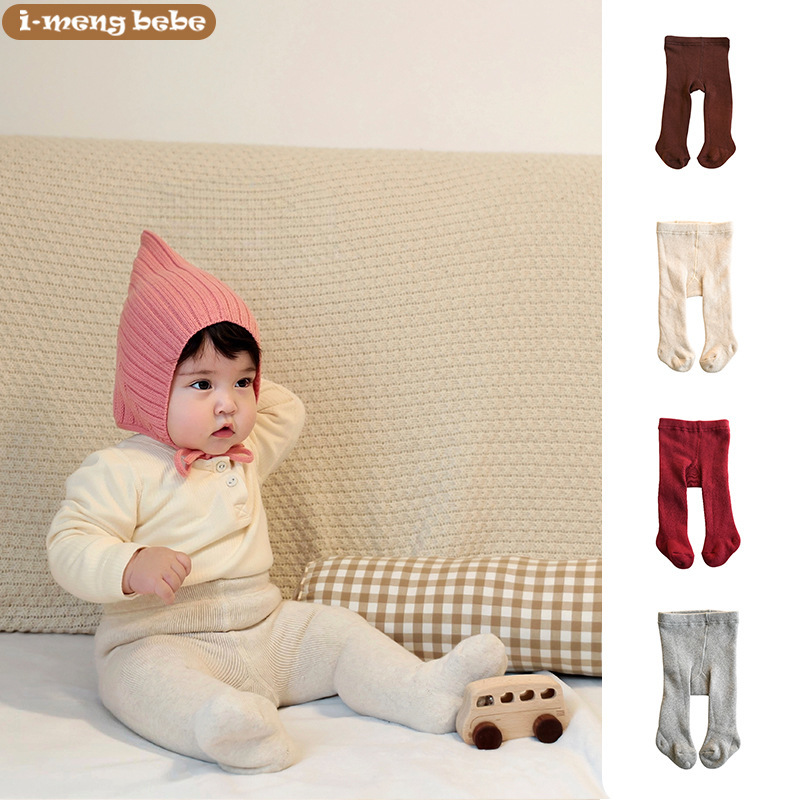A类秋冬加厚男女宝连体袜纯色保暖大PP儿童袜男女宝宝打底裤袜