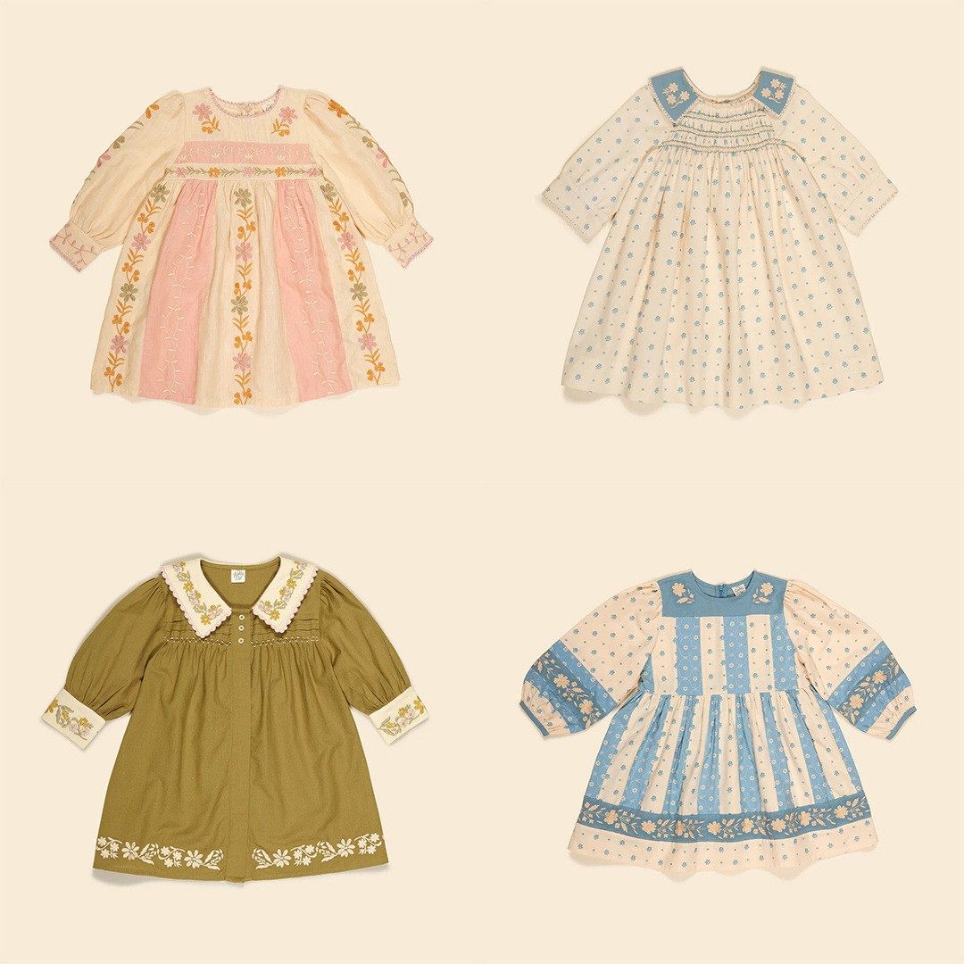 2026apo春季新款--欧美学院风系列气质款女孩重工刺绣花朵连衣裙,童装/婴儿装/亲子装,连衣裙,淘宝优惠券,粉丝福利购,淘宝优惠卷