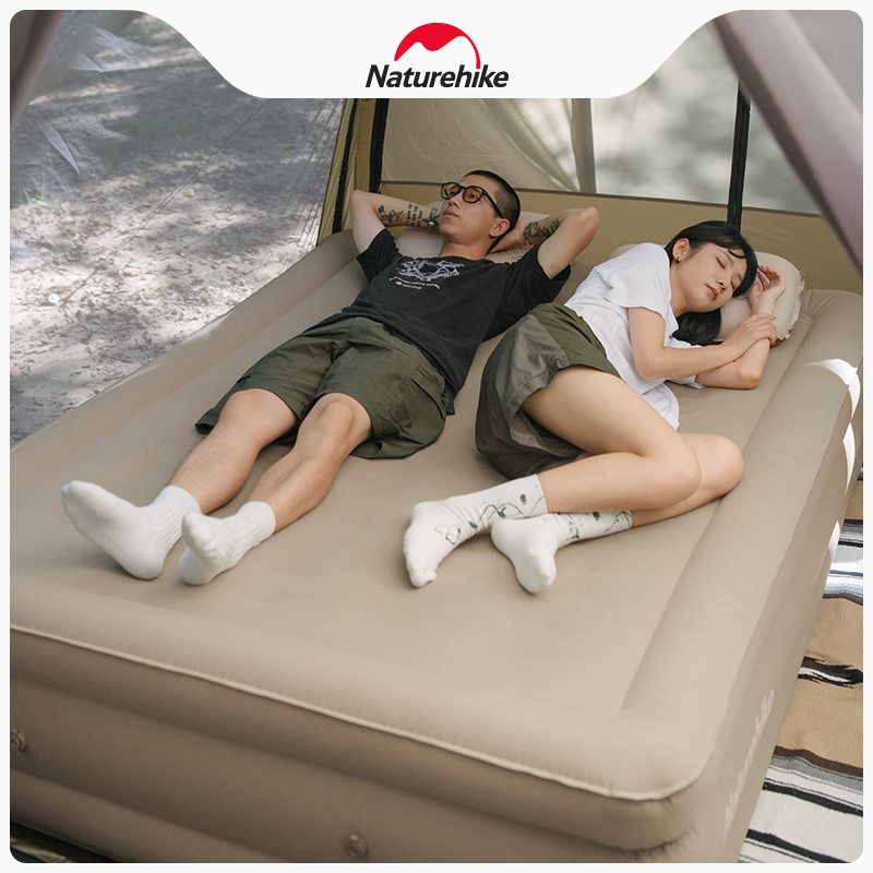 naturehike挪客桃皮绒充气床垫床垫便携露营户外加高帐篷快充气垫