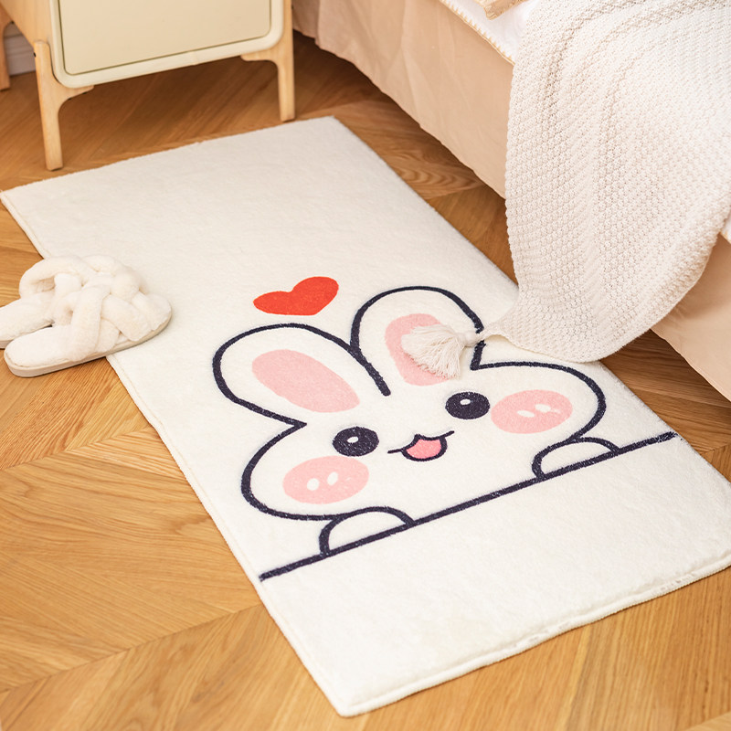 床边地毯卧室少女飘窗垫子加厚房间防滑地垫客厅儿童女孩床前垫子