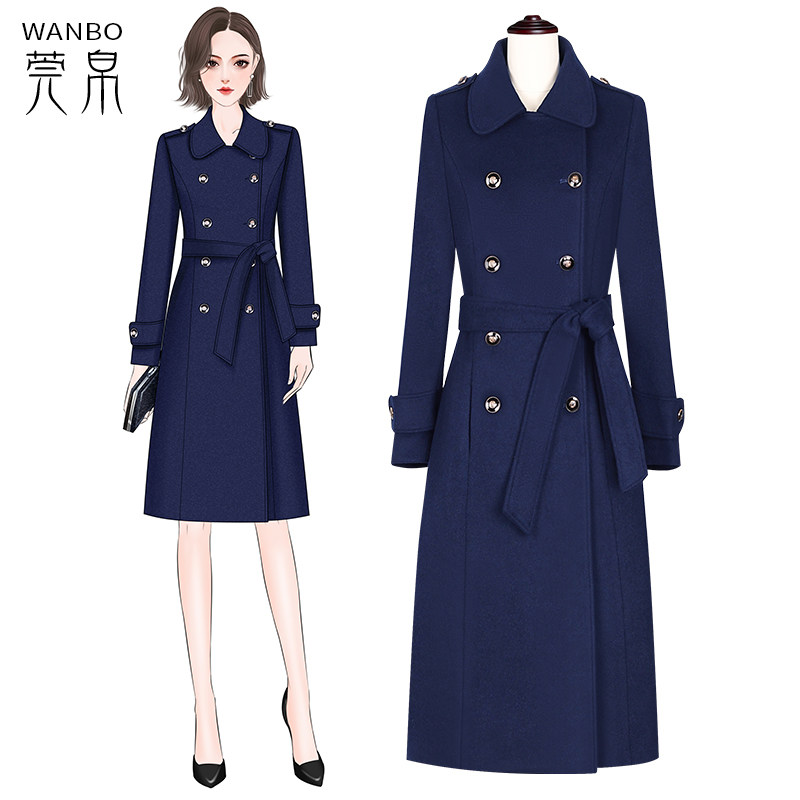 职业新款酒店商务工装毛呢大衣