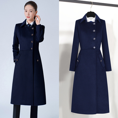 显白职业毛呢大衣女冬团购更优惠