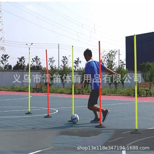 标志杆 绕杆 加粗2节杆 直径3.3�M杆子ABS足球杆篮球训练器材