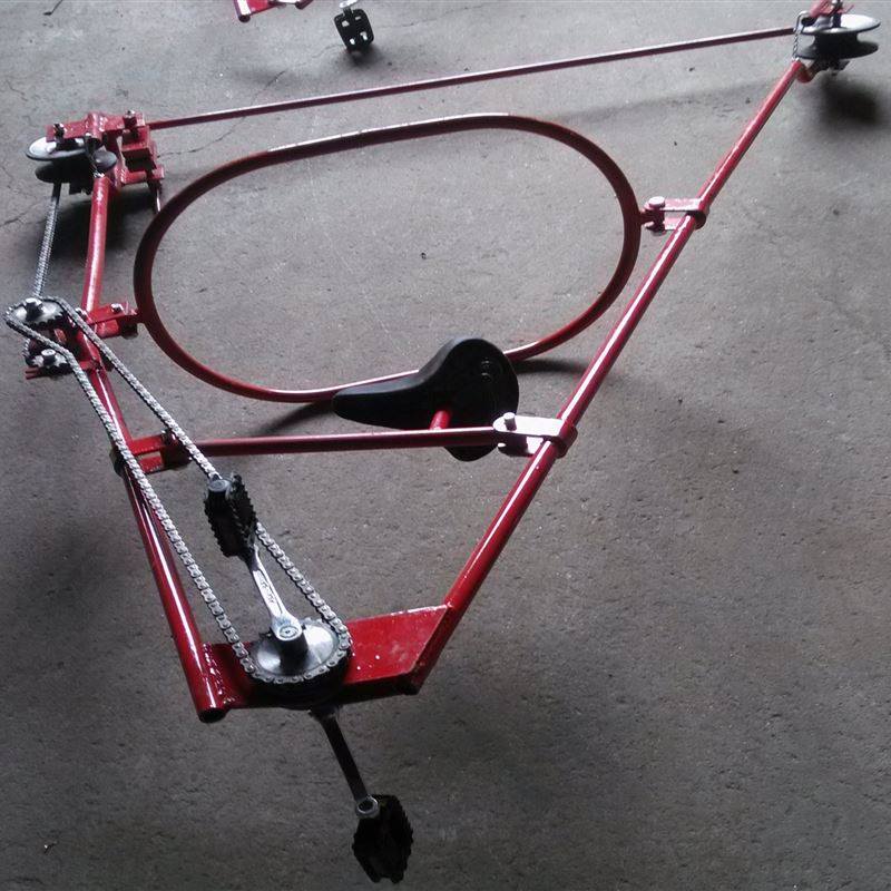 单线水平双线垂直双线四线脚踏式自行车式400间距导线检修飞车