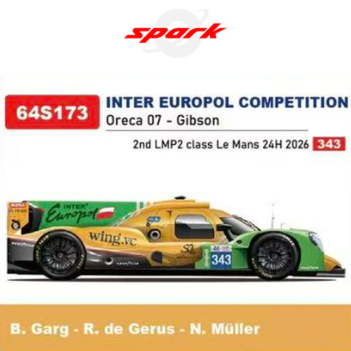 [Oseky]Spark Oreca 07 Gibson LMP2 343号 2026 勒芒 64S173