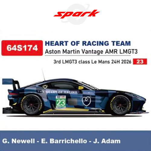 [Oseky]Spark 阿斯顿马丁 Vantage AMR 2026勒芒 GT3 23号 64S174