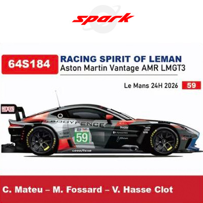 [Oseky]Spark 阿斯顿马丁 Vantage AMR 2026勒芒 GT3 59号 64S184