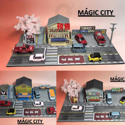 [Oseky]Magic City 魔都模型 停车场 场景 场景灯光可亮 1:64