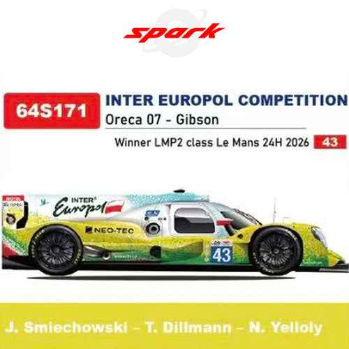 [Oseky]Spark Oreca 07 Gibson LMP2 43号 2026 勒芒 64S171