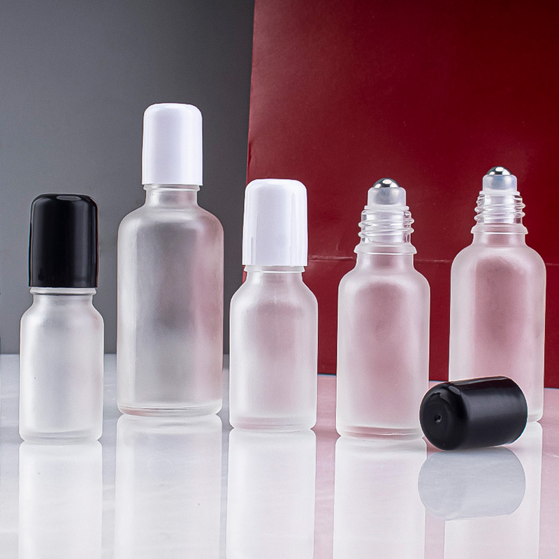 滚珠瓶香水网红白盖精油瓶高端便携式收纳瓶闭关精致小样空瓶磨砂