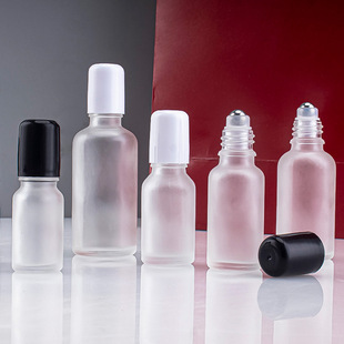 滚珠瓶香水网红白盖精油瓶高端便携式收纳瓶闭关精致小样空瓶磨砂