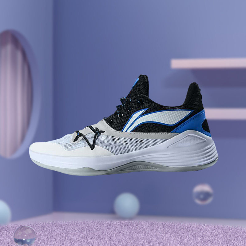 李宁combat篮球鞋男夏季实战网面低帮场地驭帅11运动男鞋abpq013