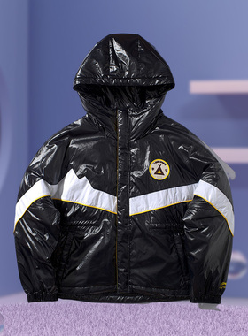 新品中国李宁潮流休闲时尚系列女子保暖宽松短棉服AJMP548