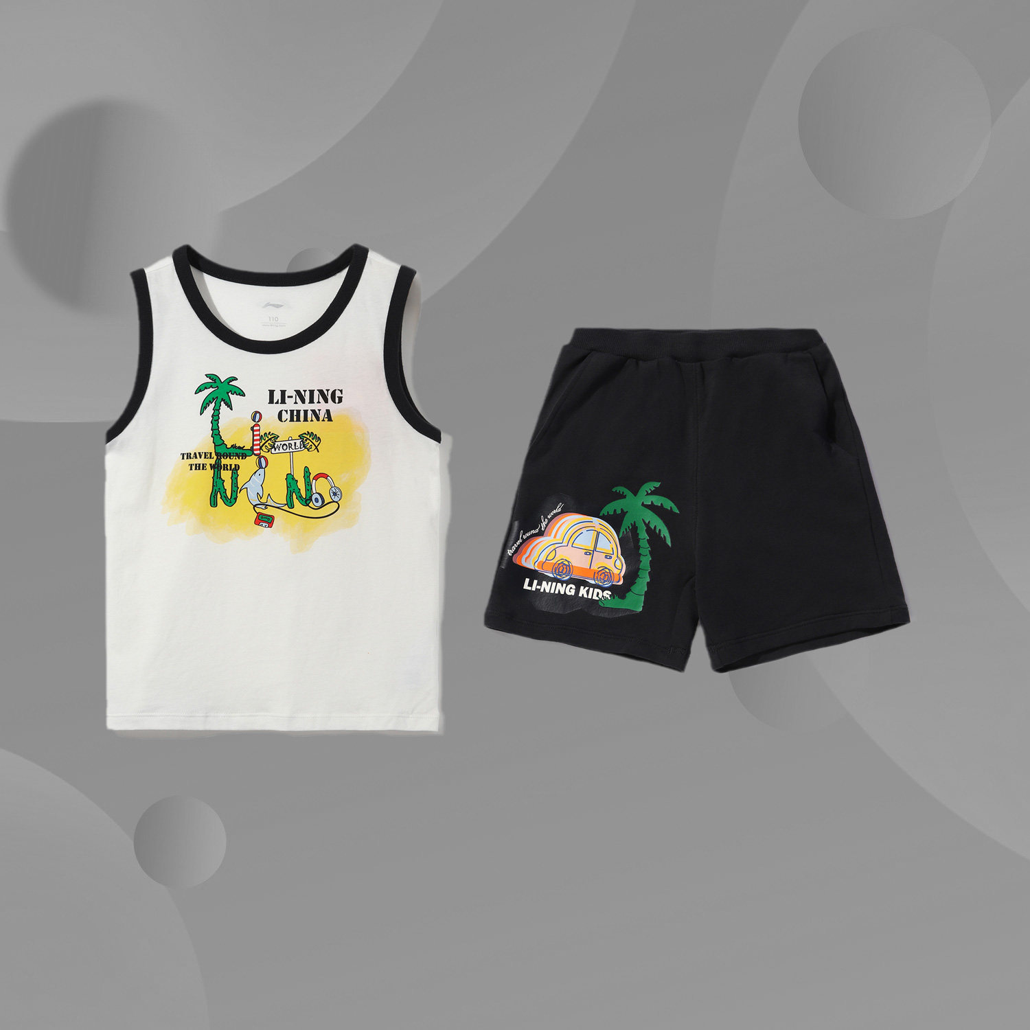 李宁男儿童背心短卫裤夏季款潮流透气小童棉运动套装YWBQ011,童装/婴儿装/亲子装,套装,淘宝优惠券,粉丝福利购,淘宝优惠卷