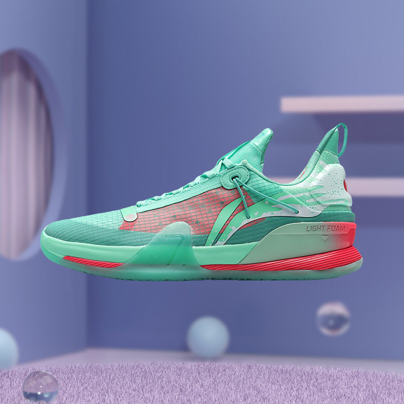 李宁正品闪击冰淇淋低帮男透气减震耐磨运动专业篮球鞋abar017