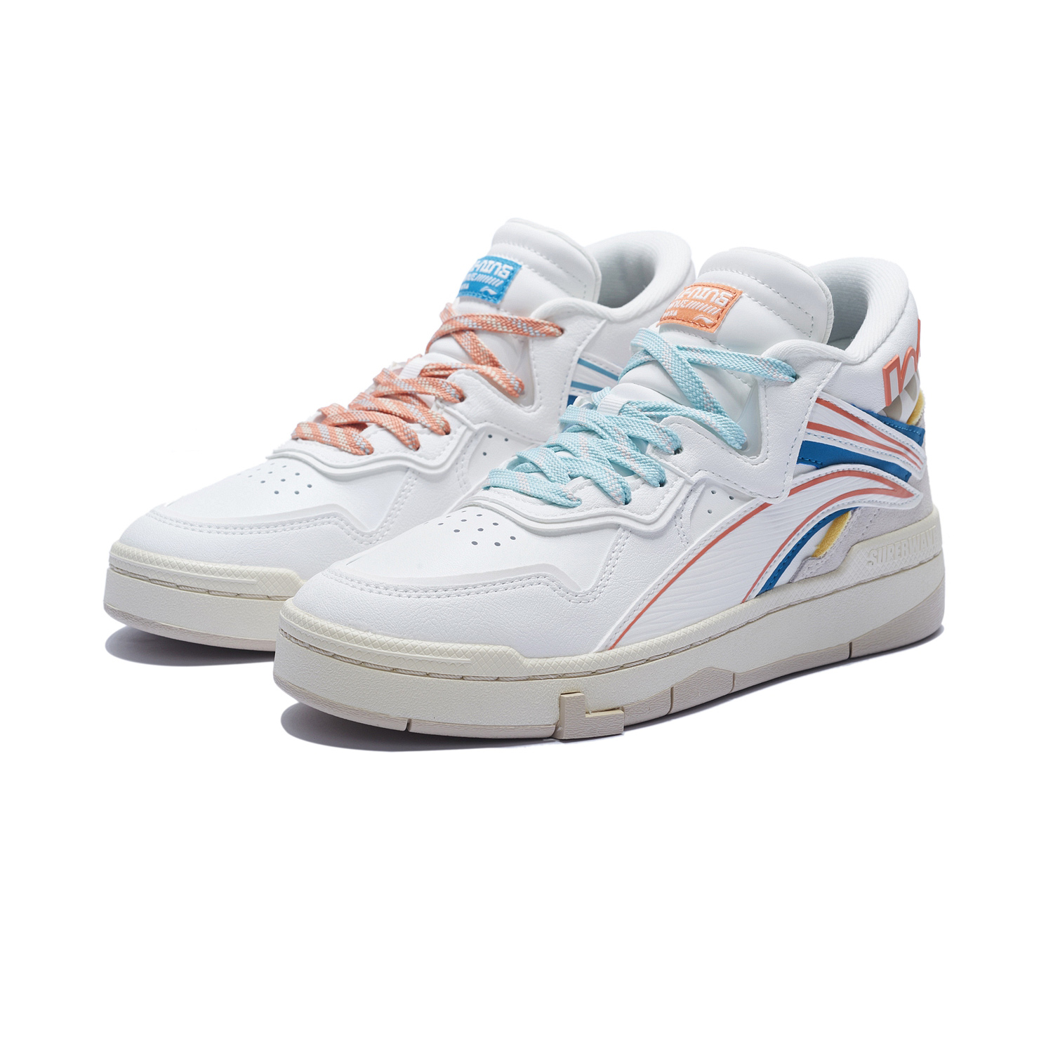 李宁草莓熊鞋男女2022秋惟吾superwave mid板鞋休闲运动鞋AGCS152