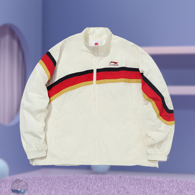 李宁正品时装周秋冬系列走秀款男子休闲宽松保暖立领夹克ajdq395