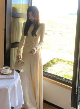 EIA一尧智性美人简约知性套装女秋气质上衣半身裙老钱两件套