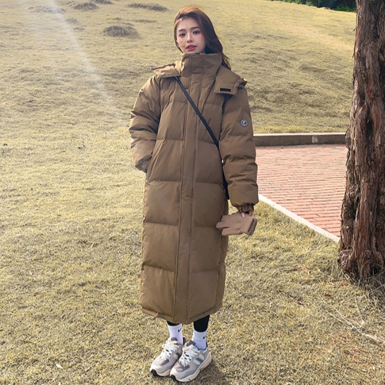 东大门羽绒服女冬季中长款过膝韩版宽松学院风加厚bf休闲棉衣棉服
