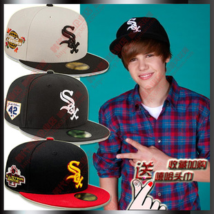帽子欧美式 sox不可调节平沿棒球帽潮男女ins嘻哈街舞板帽 明星同款