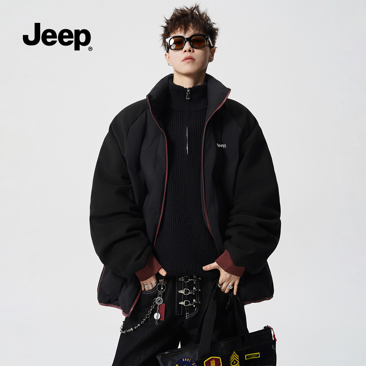 JEEP吉普冬季男士加厚保暖防风潮流百搭休闲轻薄羽绒服新款外套