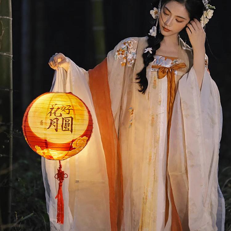 中秋节手提红灯笼宫灯2025新款中式儿童古风发光花灯景区摆地摊