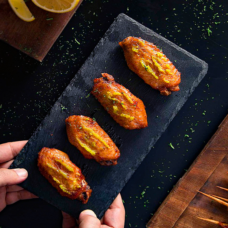 天然黑色石板甜品日式料理寿司盘