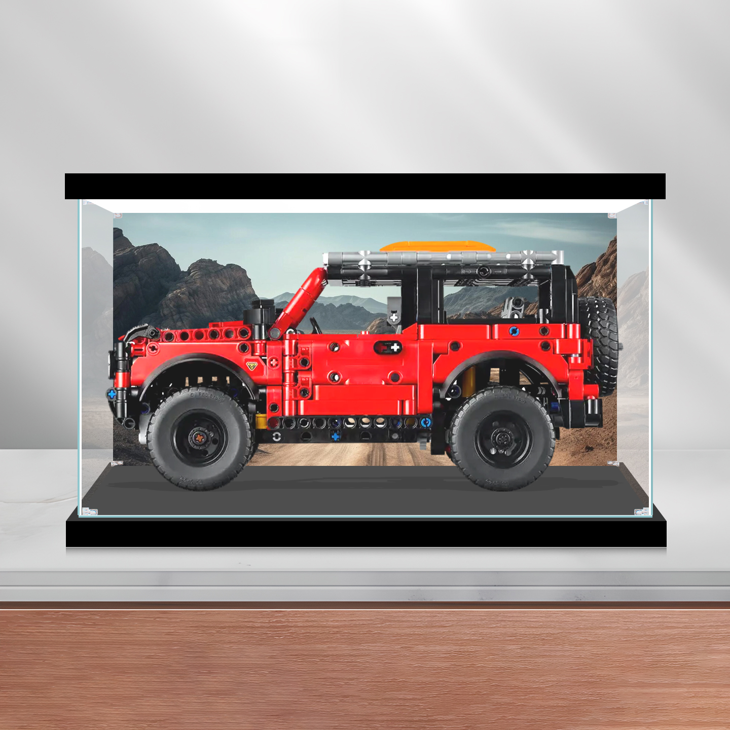 适用乐高42213福特烈马SUV越野车手办收纳展示盒透明亚克力防尘罩