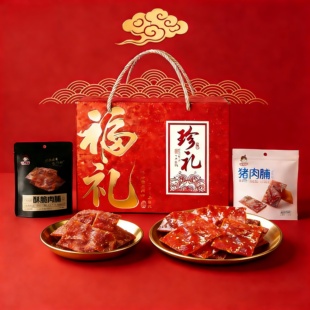 靖江猪肉脯脆片猪肉铺猪肉干美食大礼包零食小吃休闲食品年货礼盒