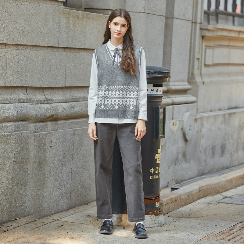 纯棉直筒宽松休闲长裤