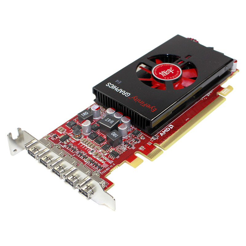 旌宇多屏显卡 amd r7 350 5mdp 4gb 5联屏 4k高清 dp1.2 可转接