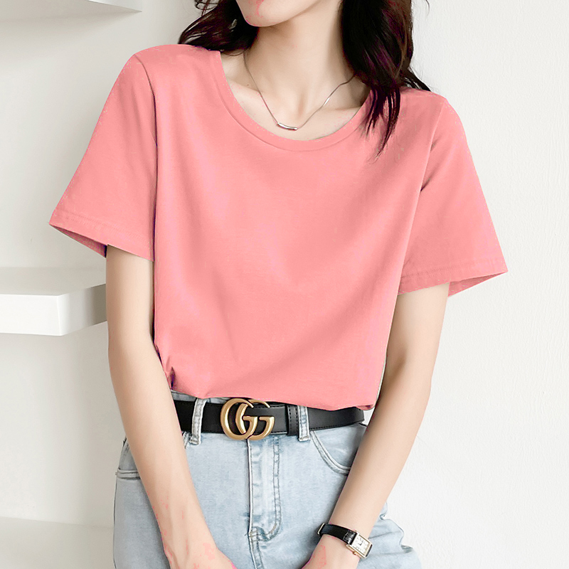 重磅200g纯色纯棉短袖t恤男女款