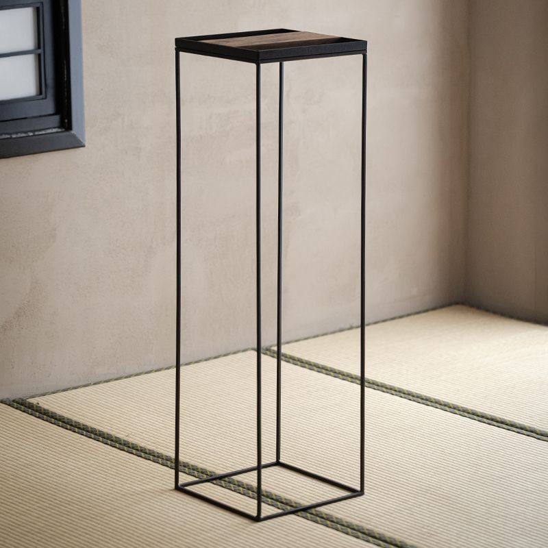 手工铁艺花架落地置物架创意装饰空间茶室摆件新中式花几边几架